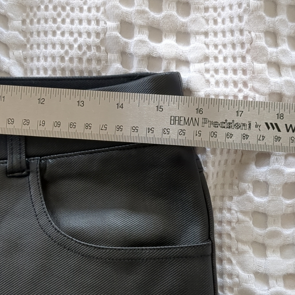 Betabrand Faux Leather Pants Medium Black 31X25 - Picture 8 of 14